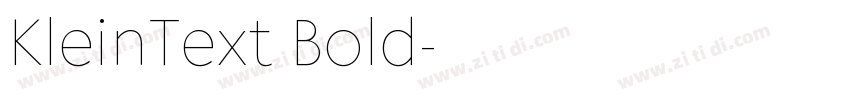 KleinText Bold字体转换